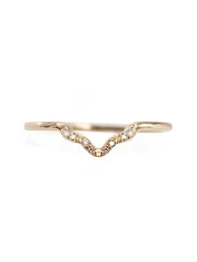 Sofia Zakia Orion Urobune Ascendant Ring 14k Gold Diamond Band Size 6